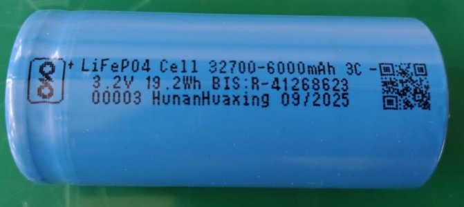 LifePo4 Cells (32700), Capacity 6000mAh, 3C EV Type (Set of 10 pcs)